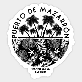 Palm Trees Emblem - Vintage Black Sticker